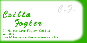 csilla fogler business card